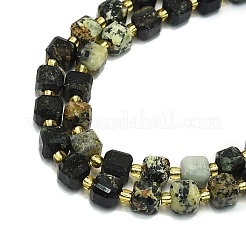 Естественных афро бирюзовый нитей бисера G-I376-D63-01