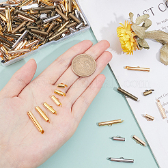240 шт. 24 стиля латунные застежки-задвижки на концах трубок KK-PH0003-18