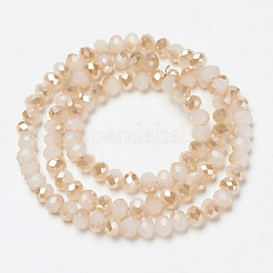 Стеклянные бусины с гальваническим покрытием  EGLA-A034-J4mm-K07