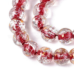 Хрустящие прозрачные стеклянные бусины нити GLAA-N030-8mm-01H