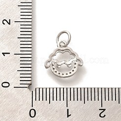 Gestell Messing micro ebnen Zirkonia Anhänger&nbsp;KK-H508-28P-06