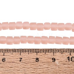 Brins de perles de verre dépoli transparent&nbsp;GLAA-N072-01A-A04