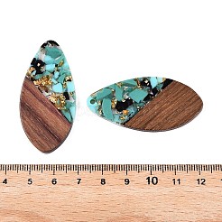 Подвески из прозрачной смолы и ореха&nbsp;LS-RESI-T057-05J