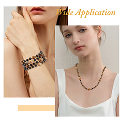 Круглые цепочки для очков из натуральной яшмы и тигрового глаза HJEW-FH00196