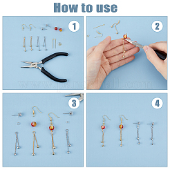 12 шт. 2-х цветные подвески с кисточками из латуни с покрытием на стойке KK-HY0003-70