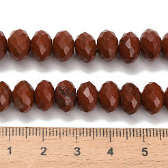 Натуральные красные яшмы бусы пряди G-C259-A13-6x10mm