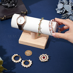 Т-образные стойки для браслетов из искусственной кожи с деревянным основанием&nbsp;AJEW-WH0471-127C