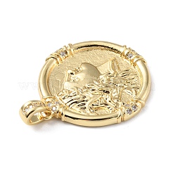 Латунные микро проложить кубического циркония подвески KK-P233-07G