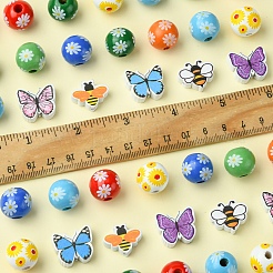 Печатные деревянные бусины WOOD-FS0001-29