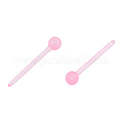 プラスチック製の小さなボール スタッド イヤリング  女性用ポストイヤリング  フラミンゴ  14x2.5mm  ピン：0.9mm&nbsp;EJEW-N022-01B