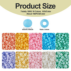 100г 10 цвета 6/0 бисера из непрозрачного стекла&nbsp;SEED-TA0001-05C