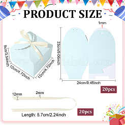 20 boîte cadeau carrée pliable en papier&nbsp;CON-PH0003-52A