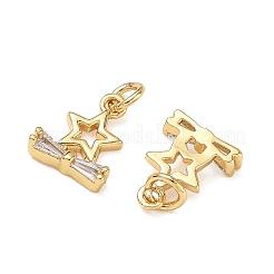 Ciondoli in ottone zirconi chiari micro pavé&nbsp;CU-CBAF0F8-16I-G