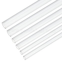 OLYCRAFT 15pcs ABS Plastic Bar Rods White ABS Plastic Tube Hollow Tube ABS Plastic Column Bar Rods Styrene Rod for DIY Sand Table Architectural Model Making