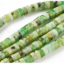 Chapelets de perles en serpentine naturelle, rondelle, 6x3mm, Trou: 0.8mm, Environ 136 pcs/chapelet, 16 pouce (40.8 cm)