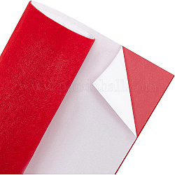 Autocollant en feutre de polyester, tissu auto-adhésif, rectangle, rouge, 120x40x0.2 cm