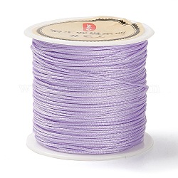 50 Yards Nylon Chinese Knot Cord, Nylon Jewelry Cord for Jewelry Making, Lilac, 0.8mm