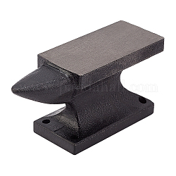 Horn Anvil Cast Iron Block Jewelry Making Bench Tool Mini Forming Metalworking, Black, 14.9x5.1x6.8cm