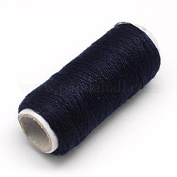 402 полиэстер швейных ниток шнуры для ткани или поделок судов, темно-синий, 0.1 мм, около 120 м / рулон, 10 рулонов / мешок