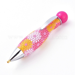 DIY Diamond Painting Point Drill Pen Embroidery Tool, Painting Cross Stitch Accessories Sewing Crafts, Deep Pink, 107x20mm, Hole: 2mm