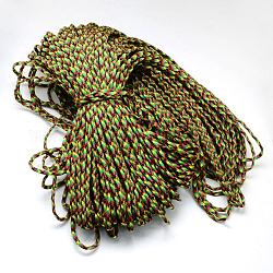 7 внутренние сердечники веревки из полиэстера и спандекса, для изготовления веревочных браслетов, желто-зеленые, 4 мм, около 109.36 ярда (100 м) / пачка, 420~500 г / пачка