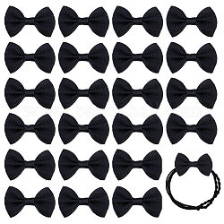 Пандахолл элитный 120 шт тканевый галстук с бантом, пришить аксессуары к костюму, чёрные, 23.5x36x5.5 мм