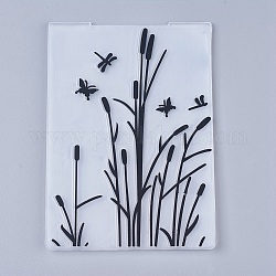 Tampon en plastique transparent transparent, pour scrapbooking bricolage / album photo décoratif, feuilles de timbres, libellule, noir, 14.6x10.5x0.3 cm