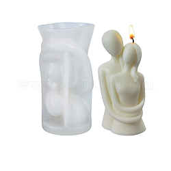 Amoureux du bricolage moules en silicone pour bougies, pour la fabrication de bougies parfumées, blanc, 12.4x4.4x7 cm, diamètre intérieur: 59x38mm.