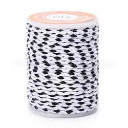 Cordón de polialgodón de 4 capa, cuerda de algodón macramé hecha a mano, para colgar en la pared de cuerda, diy artesanal hilo de tejer, blanco, 1.5mm, alrededor de 4.3 yarda (4 m) / rollo