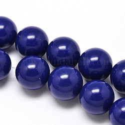 Dyed Lapis Lazuli Round Beads Strands, 18mm, Hole: 1mm, about 22pcs/strand, 15.7inch