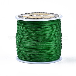 Nylon Thread, Chinese Knotting Cord, Green, 0.8mm, about 109.36 yards(100m)/roll