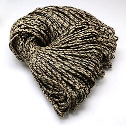 7 Inner Cores Polyester & Spandex Cord Ropes, for Rope Bracelets Making, Light Khaki, 4mm, about 109.36 yards(100m)/bundle, 420~500g/bundle