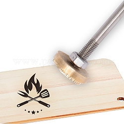 Prägen Prägen Löten Messing mit Stempel, für Kuchen/Holz, Werkzeugmuster, 30 mm