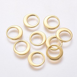 Encantos de 304 acero inoxidable, anillo, dorado, 10x1mm