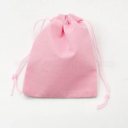 Мешки из вельветовой ткани, ювелирные сумки, рождественская вечеринка свадебные конфеты подарочные пакеты, ярко-розовый, 7x5 см