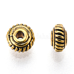 Perline di distanziatore stile tibetano, oro antico, cadmio& piombo &nichel libero, 5x3mm, foro:1.5mm