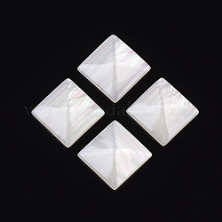 樹脂カボション  模造シェル  正方形  アンティークホワイト  16.5x16.5x5mm