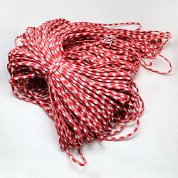 7 nucleo interno corde in poliestere e spandex, per la fabbricazione di braccialetti di corda, rosso, 4mm, circa 109.36 iarde (100 m)/fascio, 420~500g / bundle