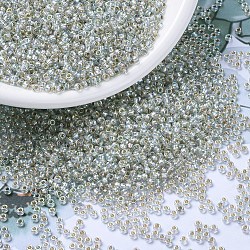 Миюки круглые бусины рокайль, японский бисер, (rr3192) серебрянный кристалл ab, 11/0, 2x1.3 мм, отверстие : 0.8 мм, о 1100шт / бутылка, 10 г / бутылка