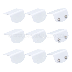Espositori per orecchini in acrilico a 2 foro, accessori per espositori girevoli, bianco, 3.8x4x2.57cm, Foro: 2 mm