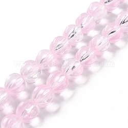 Fili di perline do vetro trasparente, lanterna, perla rosa, 10.5x9.5x10.5mm, Foro: 1 mm, circa 38pcs/filo, 15.24 pollice (38.7 cm)