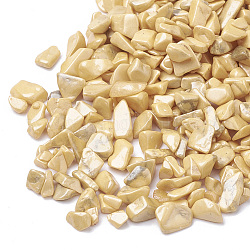 Синтетический драгоценный камень бирюзового, бусины без отверстий , окрашенные, чип, цвет пшеницы, 1~15x1~15x0.5~5 мм, о 450 г / мешок
