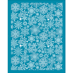 Stencil per serigrafia, per la pittura su legno, tessuto della maglietta della decorazione fai da te, fiocco di neve modello, 100x127mm