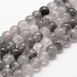 Chapelets de perle en quartz nuageux naturel, ronde, 6mm, Trou: 1mm, Environ 68 pcs/chapelet, 15 pouce