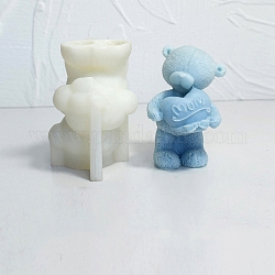 Moules en silicone pour bougies d'ours, pour la fabrication de bougies parfumées, ours, 5.7x5.4x9.5 cm