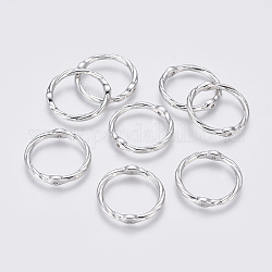 Aleación de enlace rings, marcos de círculo, sin plomo y cadmio, Platino, 21x2mm, agujero: 1 mm