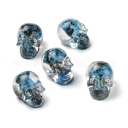 Perles de copeaux teints en opale africaine naturelle, pas de trous / non percés, crane, 30x21.5x22.5mm