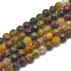 Brins de perles de pietersite naturelles, facette, ronde, 4mm, Trou: 0.8mm, Environ 91 pcs/chapelet, 15.7 pouce (40 cm)