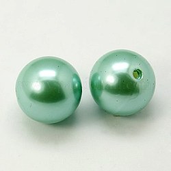 Imitated Pearl Acrylic Beads, Round, Pale Turquoise, 8mm, Hole: 2mm, about 2000pcs/500g
