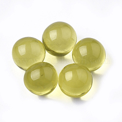Resin Beads, No Hole/Undrilled, Round, Champagne Yellow, 5.5~6mm